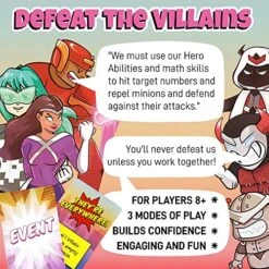 Outnumbered: Improbable Heroes Board Game - A Mensa Recommended Cooperative Superhero Math Game | Fun & Educational Game For Kids, Adults, And Families | STEM Game To Learn Multiplication & Division 10 Outnumbered: Improbable Heroes Board Game - A Mensa Recommended Cooperative Superhero Math Game | Fun & Educational Game For Kids, Adults, And Families | STEM Game To Learn Multiplication & Division -Folkmanis Toys Shop 61tMTKMxkCL