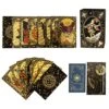 SUNHHX Tarot Cards Set, 78 Tarot Cards Deck PVC Waterproof Wrinkle Resistant Gold Foil Classic Tarot Cards With English Instructions Book Rectangular Tarot Card Stand, For Tarot Beginners And Expert 1 SUNHHX Tarot Cards Set, 78 Tarot Cards Deck PVC Waterproof Wrinkle Resistant Gold Foil Classic Tarot Cards With English Instructions Book Rectangular Tarot Card Stand, For Tarot Beginners And Expert -Folkmanis Toys Shop 61tOfFHW6QL