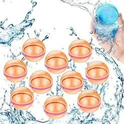 WELTRXE Reusable Water Balloons Self Sealing Water Bombs Splash Ball Quick Fill Water Balls Silicone Water Balloons For Kids Adults Outdoor Activities, Pool Games, Water Games Toy (10 Pcs, Yellow) -Folkmanis Toys Shop 61tWNikeCuL. AC 1