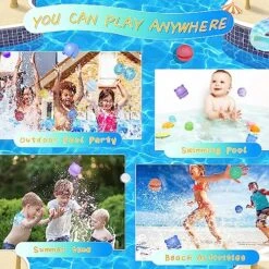 Reusable Water Balloons For Kids (8pcs) |Latex-Free Silicone Water Splash Ball With Mesh Bag, Self-Sealing Water Bomb For Adults Outdoor Activities Water Games Toy Summer Fun Party Supplies Aqua Balls -Folkmanis Toys Shop 61u7TtvSIDL