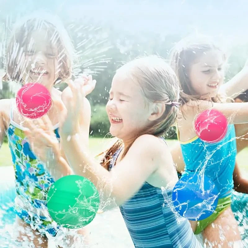 GENERIC Reusable Water Balloons, Summer Water Toys, Outdoor Toys, Pool Toys, Self-Sealing Water Bomb For Kids Adults, Silicone Water Ball Easy Quick Fill, Fun Splash Water Bomb Party Supplies (06 PCS) 3 GENERIC Reusable Water Balloons, Summer Water Toys, Outdoor Toys, Pool Toys, Self-Sealing Water Bomb For Kids Adults, Silicone Water Ball Easy Quick Fill, Fun Splash Water Bomb Party Supplies (06 PCS)