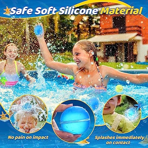 SOPPYCID Reusable Water Bomb Balloons, 6Pack Magnetic Water Balloons Quick Fill, Self Sealing Water Bombs, Latex-Free Splash Balls With Mesh Bag, Pool Toys Outdoor Games Summer Party Supplies 7 SOPPYCID Reusable Water Bomb Balloons, 6Pack Magnetic Water Balloons Quick Fill, Self Sealing Water Bombs, Latex-Free Splash Balls With Mesh Bag, Pool Toys Outdoor Games Summer Party Supplies - Image 5