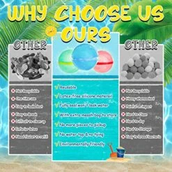 Reusable Magnetic Water Balloons, 16PCS Refillable Quick Self-Sealing Latex-Free Silicone Water Balloons For Kids Adults, Summer Water Toys, Outdoor Pool Party Toys Beach Games -Folkmanis Toys Shop 61vzuYlmnlL