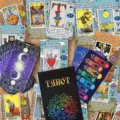 Tarot Cards For Beginners, Learning Tarot Deck, No Guide Book Needed, Tarot Cards With Meanings On Them (English) -Folkmanis Toys Shop 61wlIH1m2YL