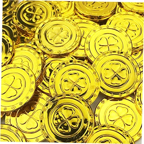 TOYANDONA Children Toys Pretend Toys Pirate Toy Trefoil Coins Pirate Coins Lucky Leprechaun Coin Kids Game Coins Gold Coins For Kids Plastic Gold Coins Lucky Coin Game Currency Trick 100pcs 5 TOYANDONA Children Toys Pretend Toys Pirate Toy Trefoil Coins Pirate Coins Lucky Leprechaun Coin Kids Game Coins Gold Coins For Kids Plastic Gold Coins Lucky Coin Game Currency Trick 100pcs - Image 3