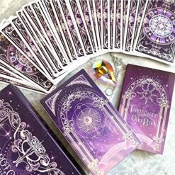 TIRLANO Original Purple Tarot Cards - Tarot Cards With Guidebook - Tarot Deck With Wooden Tarot Card Holder, Velvet Tarot Bag, Chakra Crystal Stones - Tarot Cards For Beginners & Experts(Gift Box Set) -Folkmanis Toys Shop 61xGarM4zBL