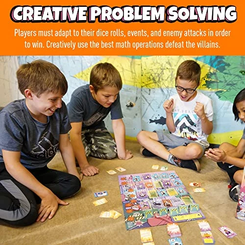 Outnumbered: Improbable Heroes Board Game - A Mensa Recommended Cooperative Superhero Math Game | Fun & Educational Game For Kids, Adults, And Families | STEM Game To Learn Multiplication & Division 4 Outnumbered: Improbable Heroes Board Game - A Mensa Recommended Cooperative Superhero Math Game | Fun & Educational Game For Kids, Adults, And Families | STEM Game To Learn Multiplication & Division - Image 2