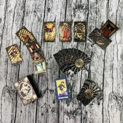SUNHHX Tarot Cards Set, 78 Tarot Cards Deck PVC Waterproof Wrinkle Resistant Gold Foil Classic Tarot Cards With English Instructions Book Rectangular Tarot Card Stand, For Tarot Beginners And Expert 11 SUNHHX Tarot Cards Set, 78 Tarot Cards Deck PVC Waterproof Wrinkle Resistant Gold Foil Classic Tarot Cards With English Instructions Book Rectangular Tarot Card Stand, For Tarot Beginners And Expert -Folkmanis Toys Shop 61xTofTdoZL