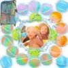 24 PCS Reusable Water Balloons, With Mesh Bag, Reusable Water Balloons For Kids, Self-Sealing Water Bomb For Kids Adults Outdoor Activities Water Games Toy Summer Fun Party Supplies (24pcs) 2 24 PCS Reusable Water Balloons, With Mesh Bag, Reusable Water Balloons For Kids, Self-Sealing Water Bomb For Kids Adults Outdoor Activities Water Games Toy Summer Fun Party Supplies (24pcs) -Folkmanis Toys Shop 61xd8MCJjJL