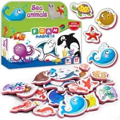 Little World 27 Foam Fridge Magnets For Toddlers 1-3 - Large Toddler Magnets – Fridge Magnets For Kids - Refrigerator Magnets For Kids – Baby Magnets - Animal Magnets For Kids On Fridge -Folkmanis Toys Shop 61xfSBh4LjL. AC