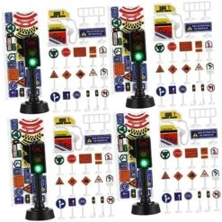 Alasum 112 Pcs Tape Toys Knowledge LED Supplies Educational Toytraffic Signs Colorful Children Learning Roadblock Boy Birthday Equipment Cones Play Accessories & For Miniatures Lights -Folkmanis Toys Shop 61xpCjHgFQL. AC