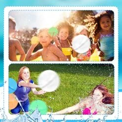6pcs Reusable Water Balloons, Soft Silicone Refillable Water Ball Self-Filling Water Balloons Magnetic Self-Sealing Splash Water Balls Splash Balls For Kids Outdoor Activities Games Supply -Folkmanis Toys Shop 61yIH3fUOzL