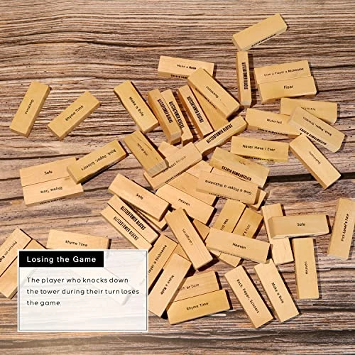 Blitzed Tower Blocks Stacking Party Game | 54 Blocks With Fun Tasks And Entertaining Commands | 4 Colored Glass Cups | Sticker Packet For Customization | Ultimate Game Night Fun 7 Blitzed Tower Blocks Stacking Party Game | 54 Blocks With Fun Tasks And Entertaining Commands | 4 Colored Glass Cups | Sticker Packet For Customization | Ultimate Game Night Fun - Image 5