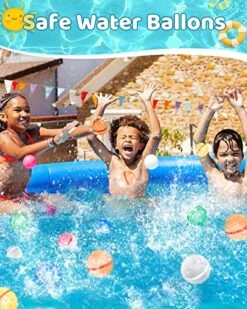 SOPPYCID 15pcs Reusable Water Balloons For Kids,Quick Fill Silicone Magnetic Balloon Outdoor Toys Age 3+ Boy Girl Self Sealing Splash Balls,Beach Pool Party Water Fight Games Of Children's Day Gift -Folkmanis Toys Shop 61yxsDY3GWL