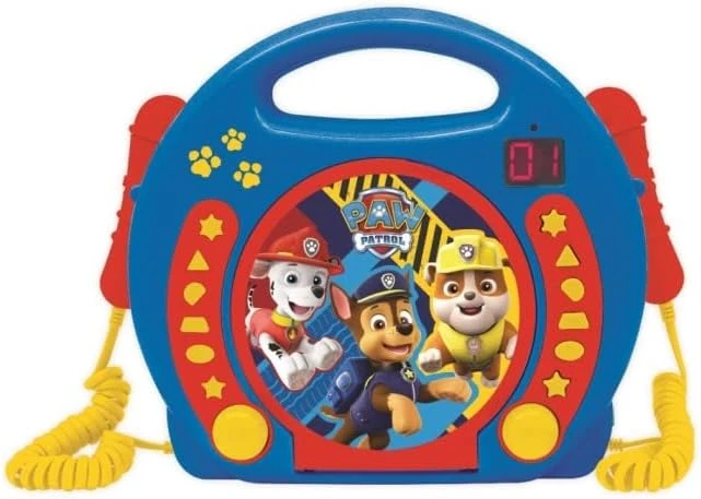 Lexibook Paw Patrol Chase Marshall, Karaoke CD Player With 2 Microphones, Programming Function, Headphones Jack, For Kids, With Power Supply Or Batteries, Blue/Red, RCDK100PA 7 Lexibook Paw Patrol Chase Marshall, Karaoke CD Player With 2 Microphones, Programming Function, Headphones Jack, For Kids, With Power Supply Or Batteries, Blue/Red, RCDK100PA - Image 5
